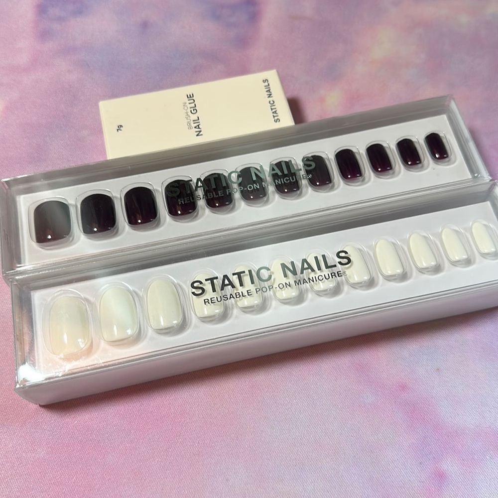 🆕 Static Nails Reusable Pop-On Manicures & Nail Glue